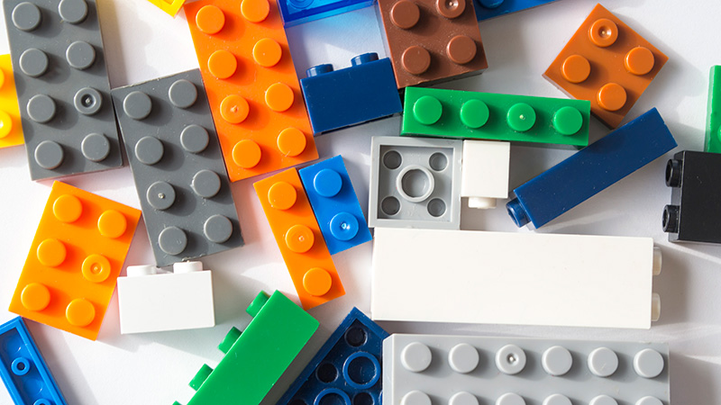 Pile of lego bricks