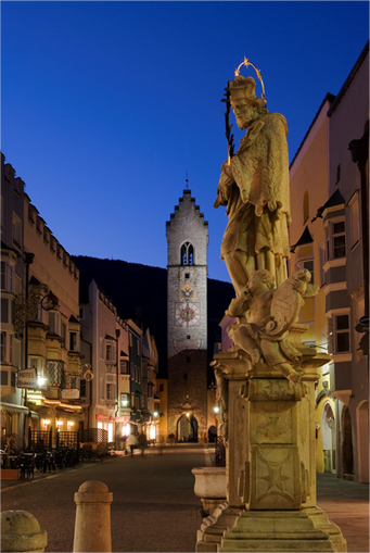 Photograph of the town center or Vipiteno, Italy