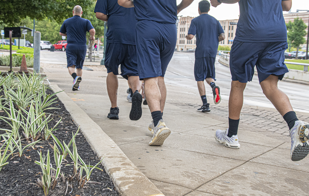 Cadet's running around UHD campus