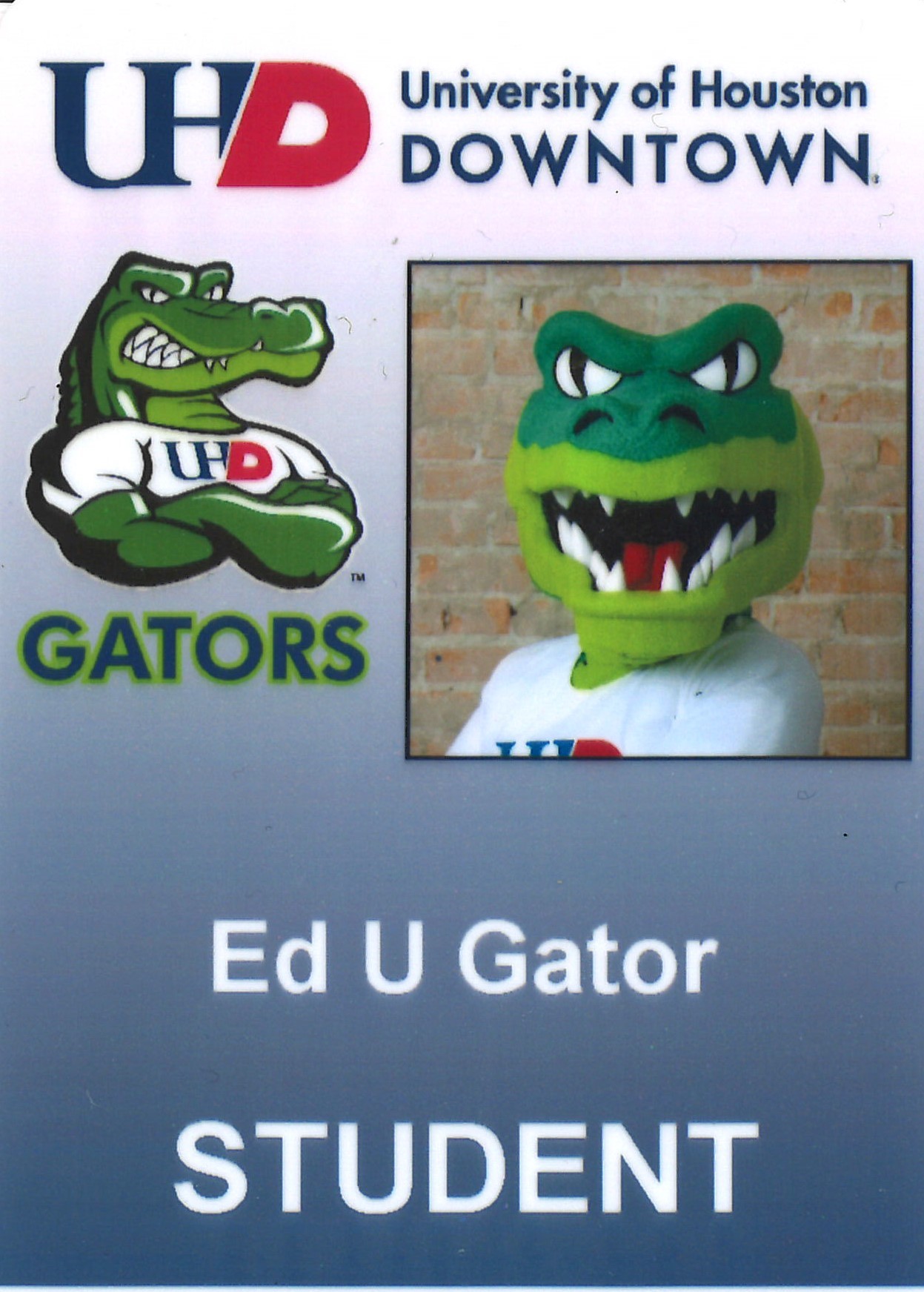 Image of current UHD Identification card or Gator Card