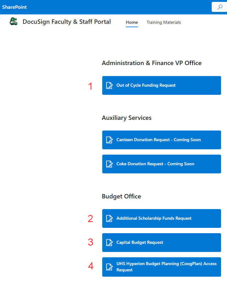 docusign forms numbered