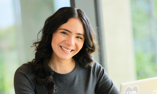 Online female student