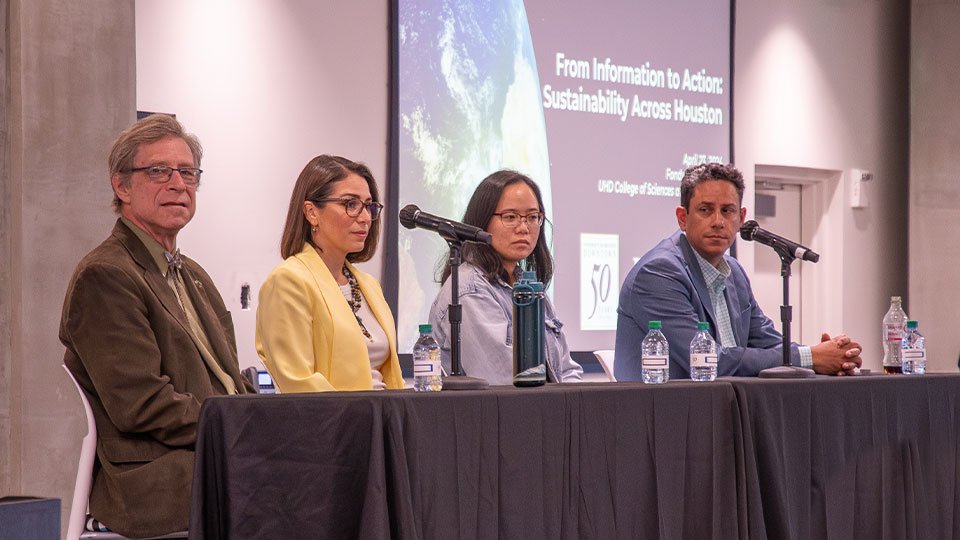 Guest panelists at the President's Lecture Series on Sustainability