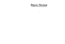 Bayou Review Cover