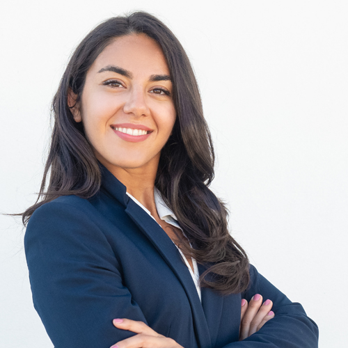 young professional smiling