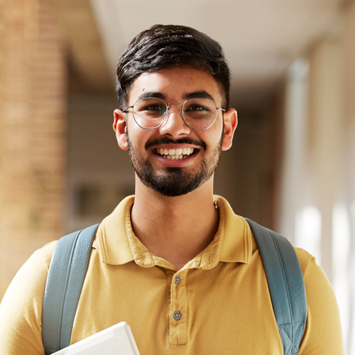 college student smiling at the camera