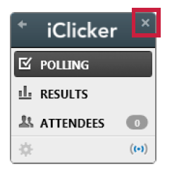 a screenshot of the close button