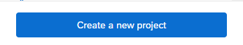Create a new project button in qualtrics