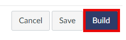 screenshot of Build button for Canvas New Quizzes