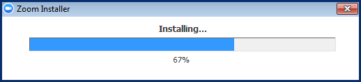 A screenshot of the Installer progress bar.