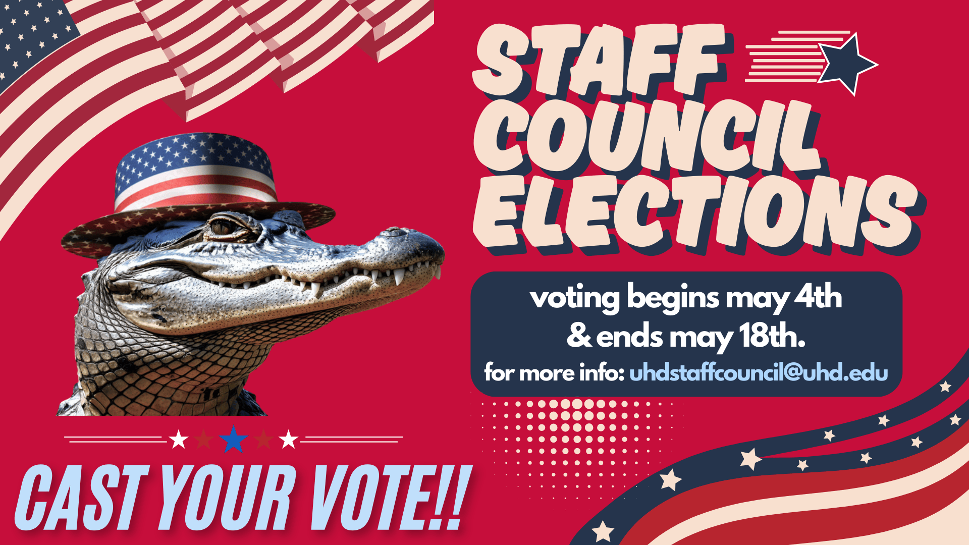 Staff council elections flyer