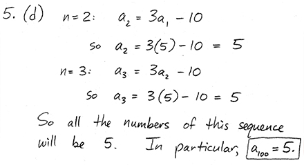 a series of equations