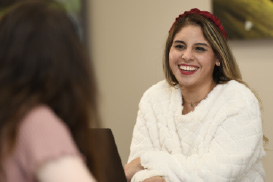 Advisor advising a student