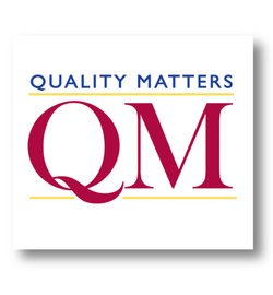 Quality Matters logo with a drop shadow